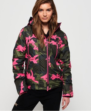 Superdry Tech Print Velocity SD-Windcheater Női Kabát Rózsaszín/Camo | DCOTE1056